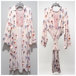 Plover Travel AnyWear Unisex Psychajellic Jellyfish Mushroom Hooded Robe Long OS